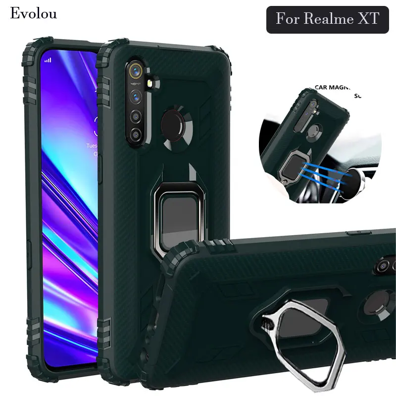 

Carbon Fiber Lord of the Rings for OPPO Realme XT X2 Pro A9 2020 K5 Car Drop Resistant Bracket Cover for OPPO Realme Q 5Pro Case