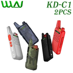 WLN – Mini walkie talkie KD C1, 2 pièces, Radio amateur bidirectionnelle, émetteur récepteur hf, chargeur USB, wln KDC1 