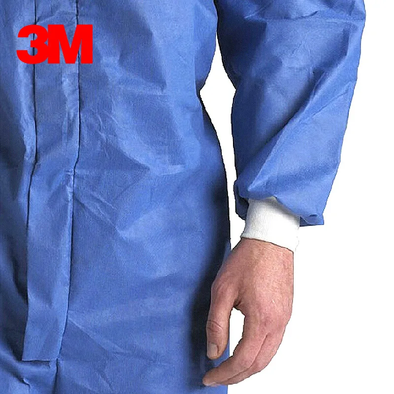 3M Protective Coverall CleanRoom 4532 Hooded Suit Elastic Waist Clothing Anti Static Anti Chemical Protection type5/6 M/L/XL/XXL