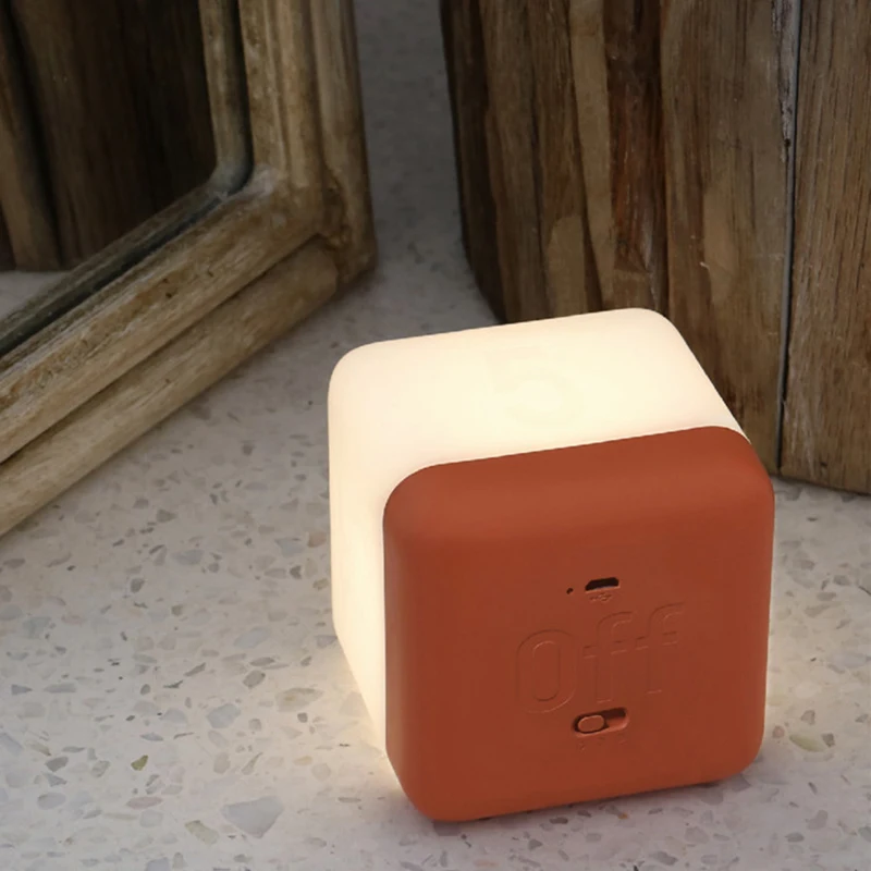 

Rubik's Cube LED Night Light Baby Nursery Square Bedside Lamps Timing Brightness Adjustable Lights For Home Bedroom Decoration