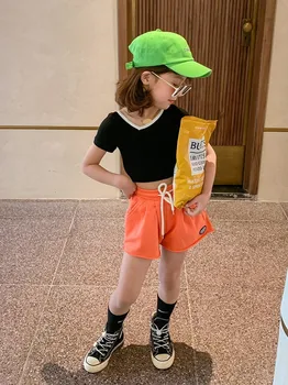 

Girls' personalized T-shirt 2020 summer new Korean version of foreign short-sleeved compassionate baby wear middle and big child