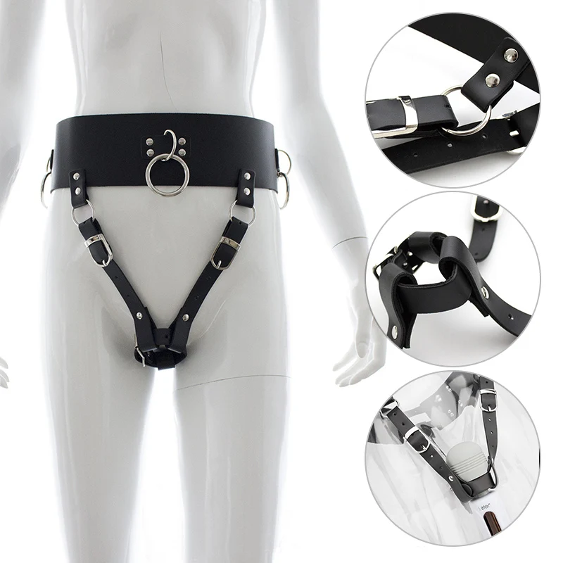 Женский ремень кожаный ремешок на волшебной палочке массажер вибратор держатель