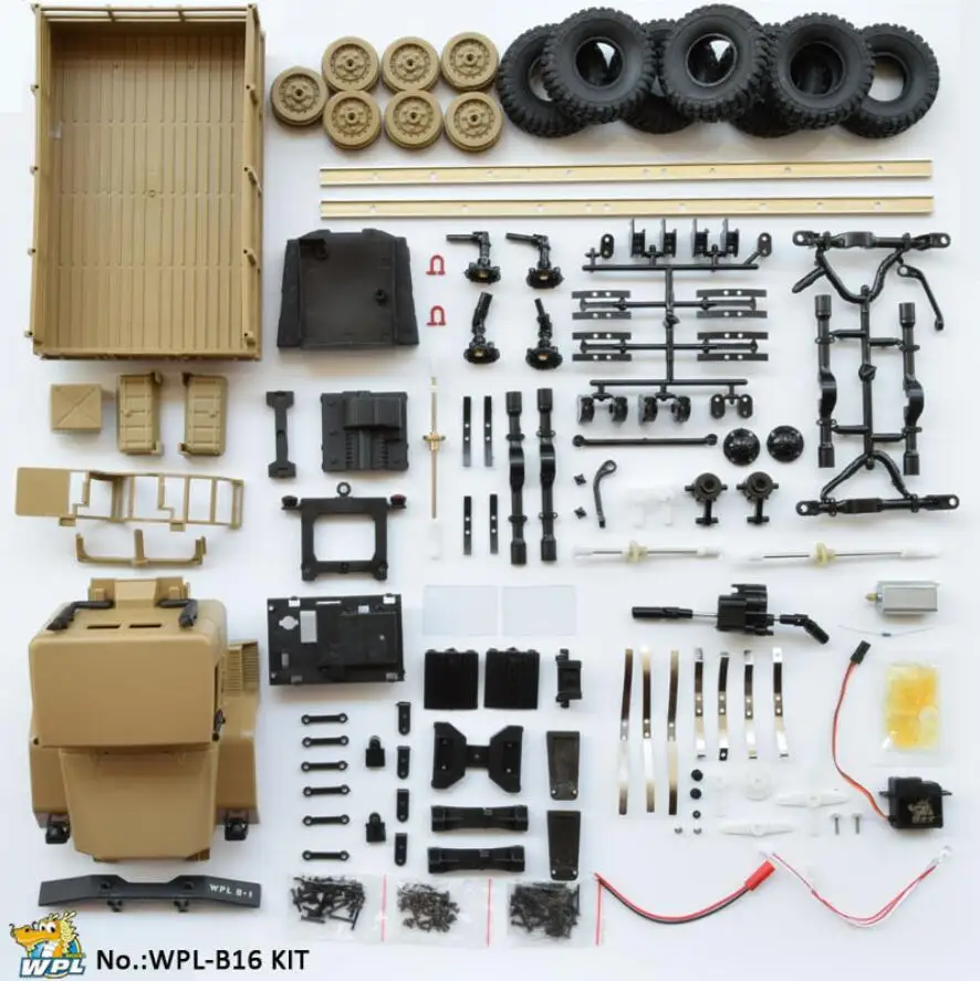 

DIY Version wanpy long Six-Wheel Remote Control jun ka Climbing Car WPL off-Road 6 Flooding Model Military Model 1: 16