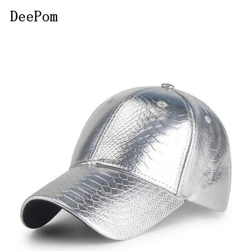 

DeePom Pu Leather Baseball Cap Hip Hop Dad Hat For Women Men Unisex Snapback Adjustable Outdoor Gorras Kpop Autumn Winter Bone
