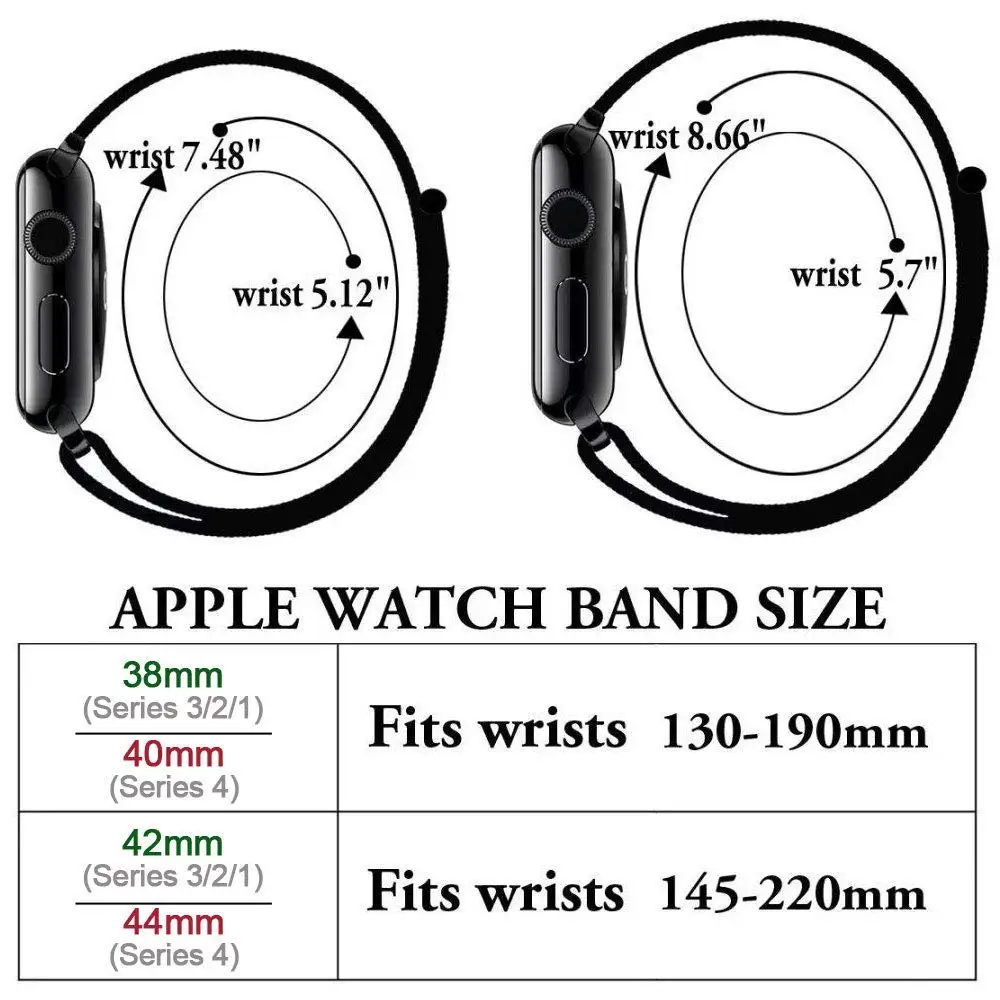 Нейлоновый спортивный бесшовный ремешок для наручных часов Apple Watch, ремешок 42 мм, 38 мм и нержавеющая сталь металлический корпус 44 мм/40 мм наручных часов iWatch, 5/4/3/2/1 браслет, ремешок на запястье для наручных часов аксессуары