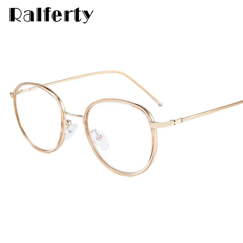 Ralferty, женские круглые очки, Женская оправа для очков, Ретро стиль, прозрачные оптические очки, оправа без диоптрий, близорукость, класс, очки D16011