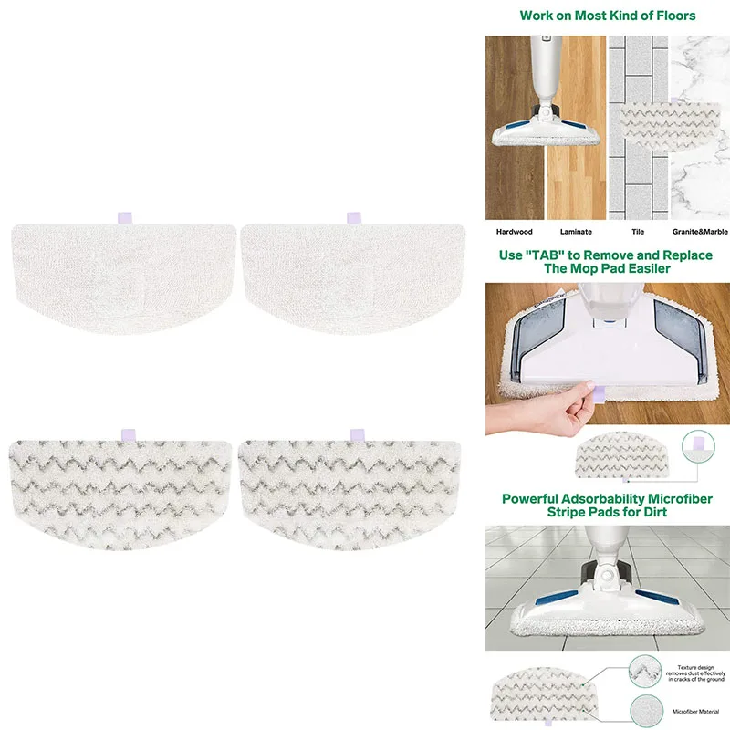 Steam Mop Pads Replacement for Bissell Powerfresh Steam Mop 1940 1544