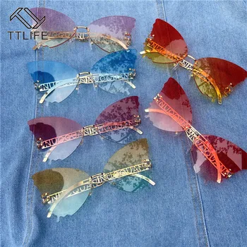 

TTLIFE 2020 Women Fashion Sunglasses luxury Brand Designer Butterfly oversized Women Sun Glasses for Female UV400 Gafas De Sol