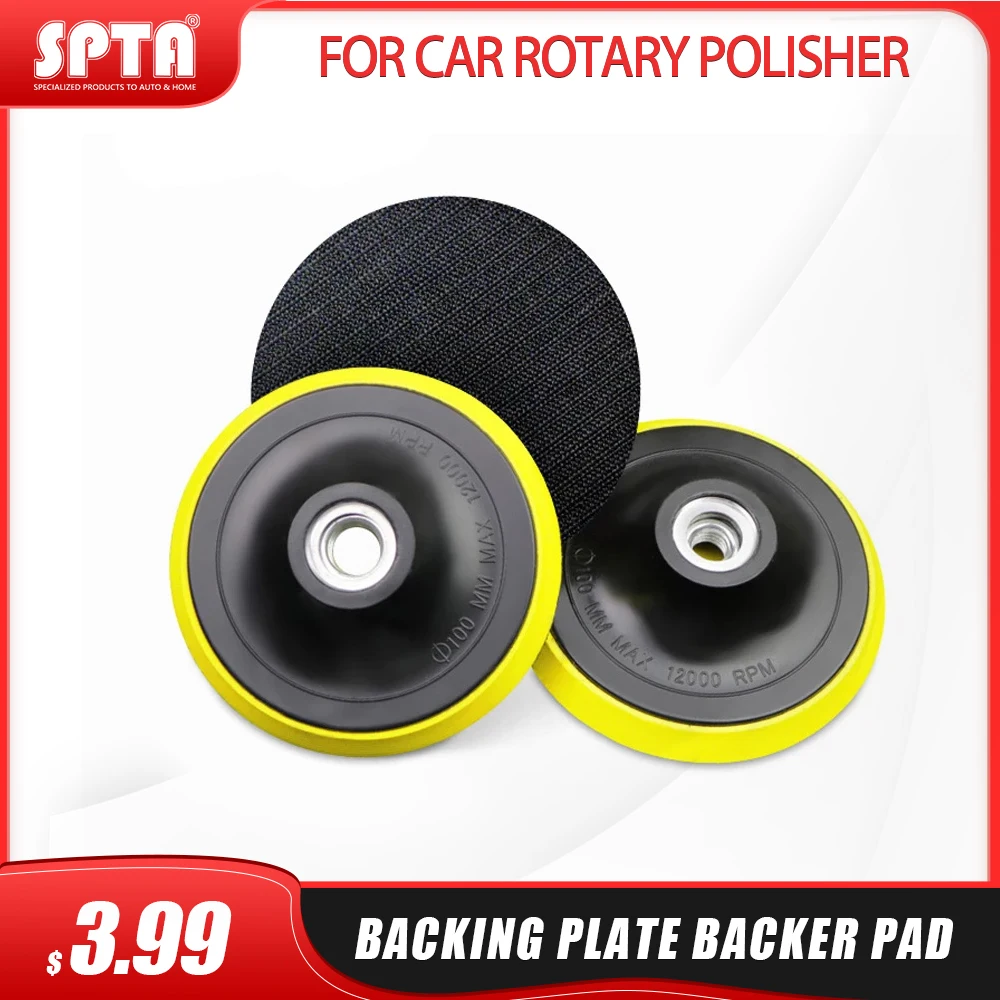 SPTA 3"/4"/5"/6"/7" Backing Plate Polishing Buffing Buffer Backer Pad Hook&Loop Car Backer Plate