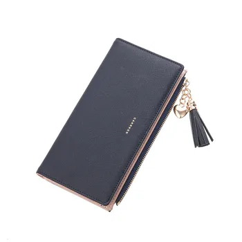 

2019 Tassel Wallet Women Long Cute Wallet Leather Tassel Women Wallets Zipper Portefeuille Female Purse Clutch Cartera Mujer