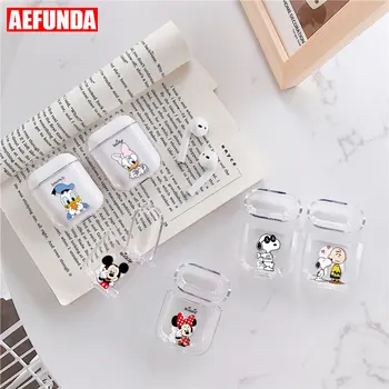 

Cute Cartoon Mickey Minnie Dog King Queen Couple For Airpods Wireless Headphone Cover For Apple Air Pods 2 Airpod Earphone Case