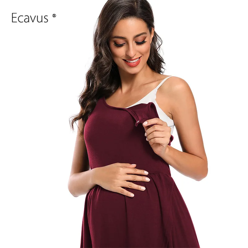 Ecavus Nursing Nightgown 3 in 1 Delivery//Labor//Maternity Breastfeeding Dress