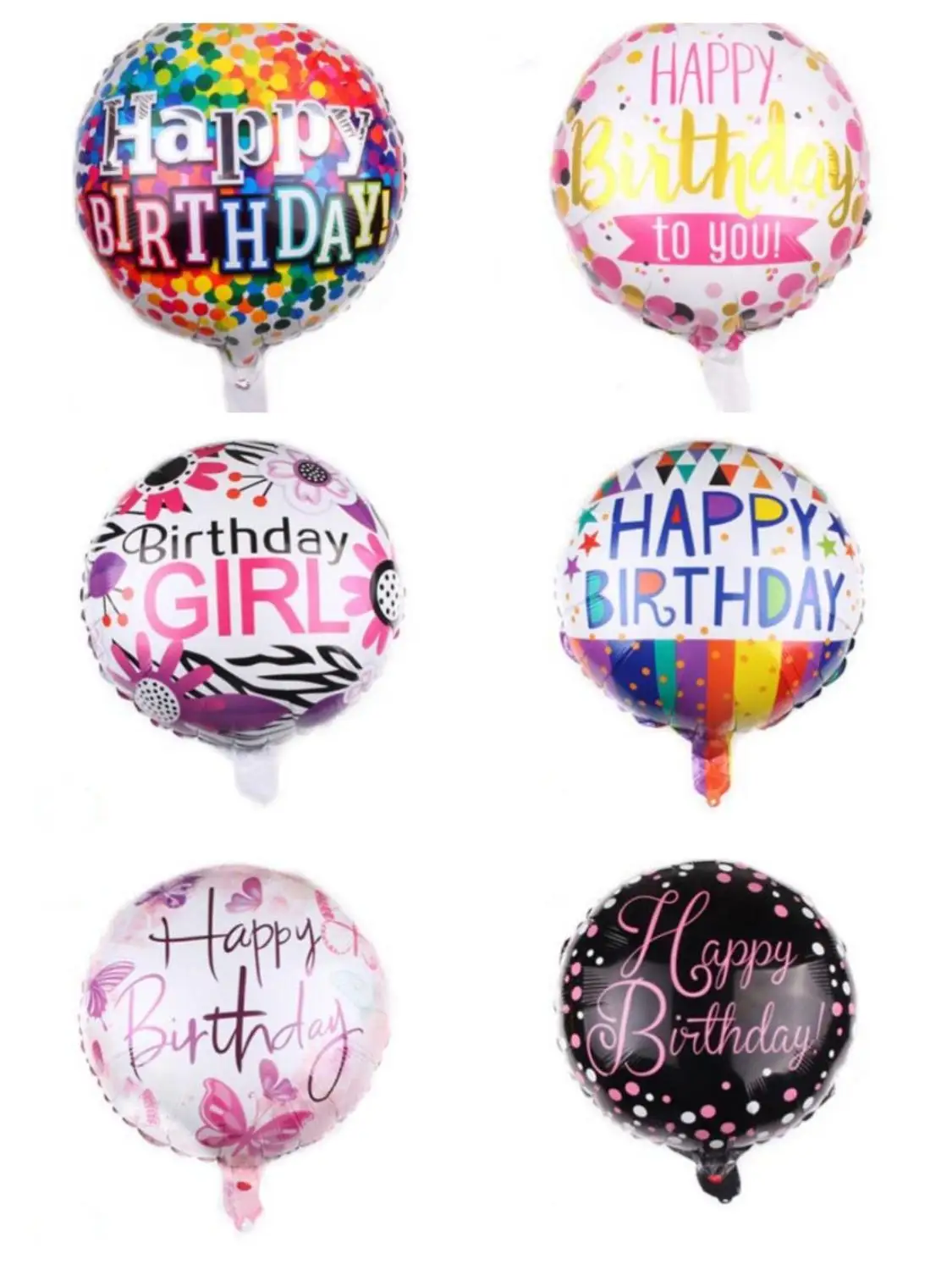 

10X 18inch Round Foil Balloon Happy Birthday Inflatable Helium Balloon Birthday Party Decoration High Quality Toy Party Supplies