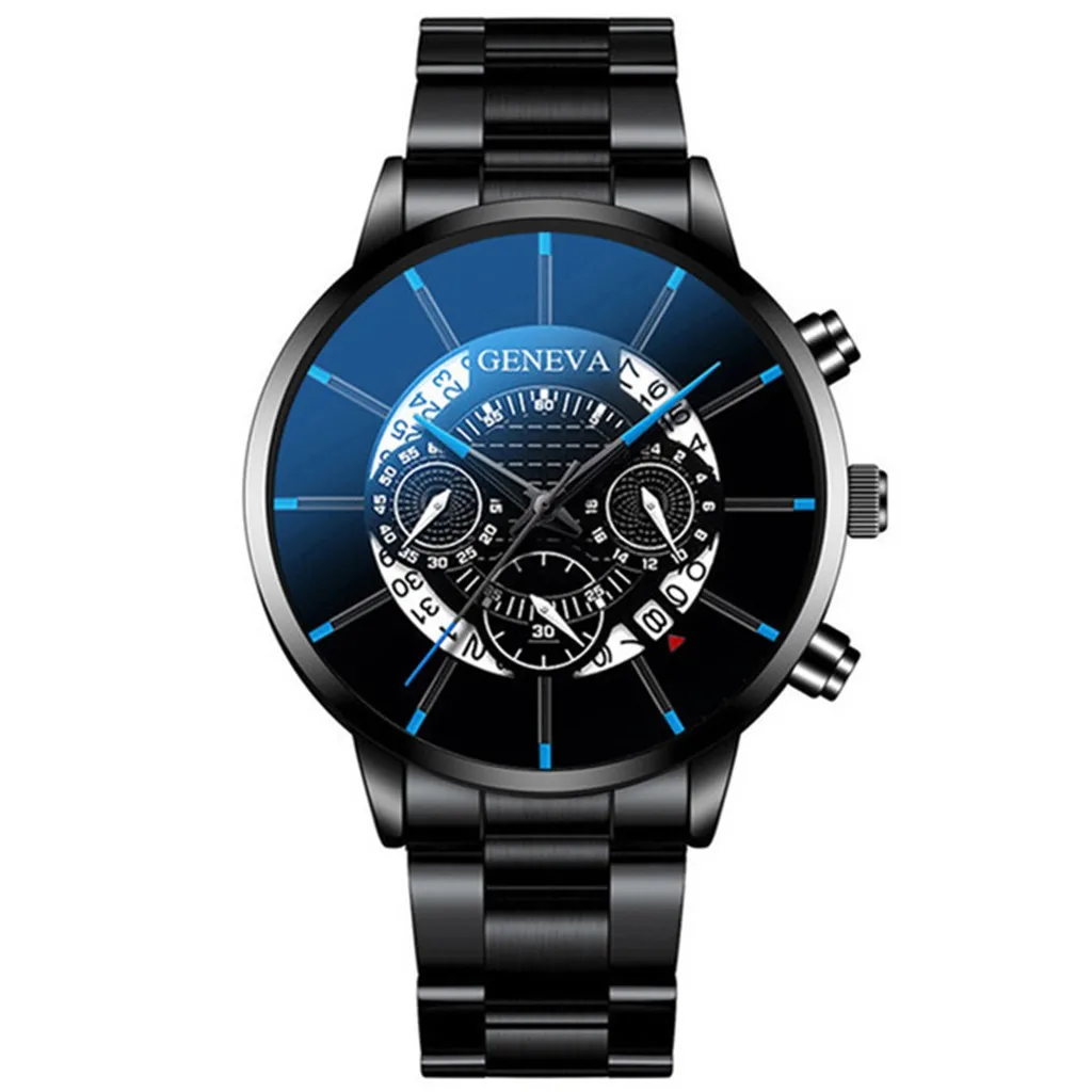 Fashion Cool Unique Digital Literal Multi Layer Dial Men Quartz Mesh Belt Watch Automatic Luxury Clock Men Waterproof Mechanic