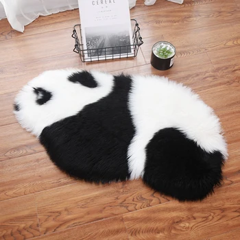 

Home Area Rug Bedroom Plush Thick Super Cute Smooth Mat Floor Carpet Soft Simulate Panda For Kids Play Decoration Living Room