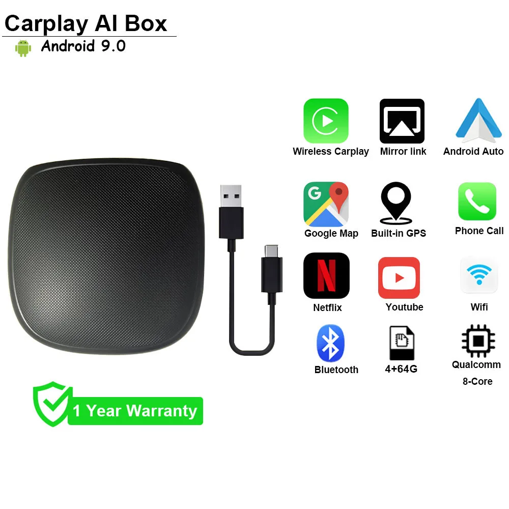 Carplay Ai Box мини-приставка на Android SIM-карта для Apple Беспроводная Автомобильная