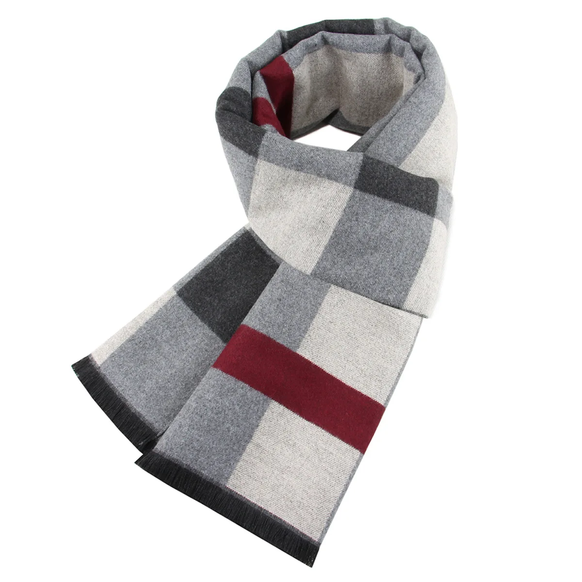 High Quality Luxury Design Men Scarf Foulard Plaid Scarves Poncho Casual Winter Scarfs Male Bufandas Hombre