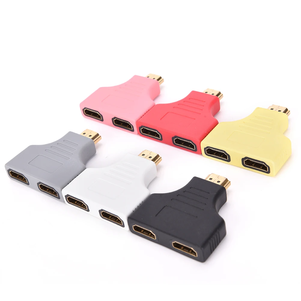 

1PC HDMI Male To HDMI Female Y Switch Splitter Dual Converter Adapter For Xbox Blueray DVD players PS3