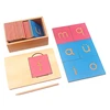 Montessori Language Toys Lowercase Letter English Alphabet Vowel Writing Board with Pen Guided Blind Board Toy Early Preschool 4