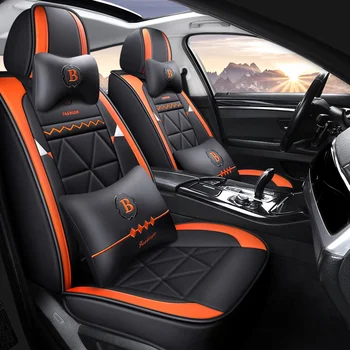 

Full Coverage Eco-leather auto seats covers PU Leather Car Seat Covers for nissan murano z51 navara d40 note patrol y61 y62