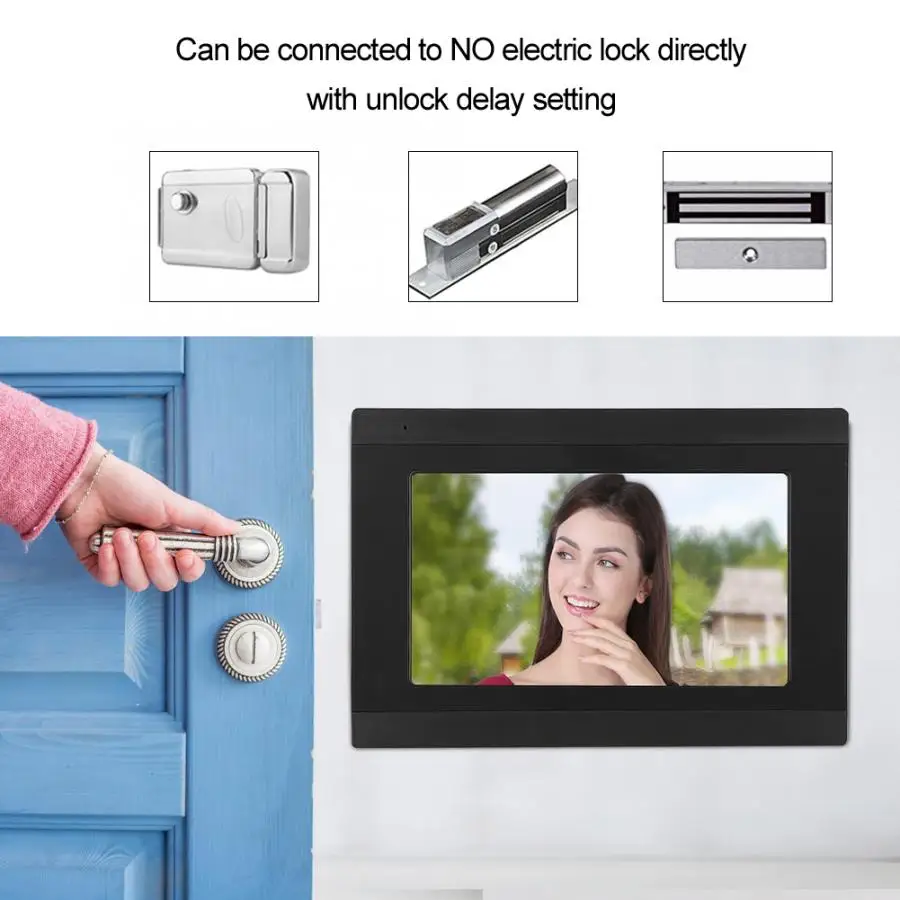 Ночная камера 7 в 1 2 монитора проводной Wi Fi 1080P HD видео дверной звонок