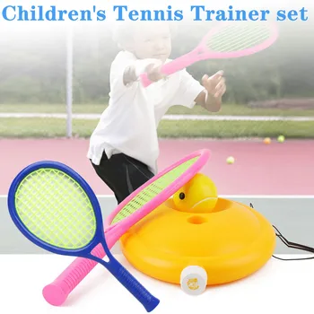 

Children's Tennis Training Aids Tool With Elastic Rope Ball Practice Self-Duty Rebound Tennis Trainer Partner Sparring Device #C