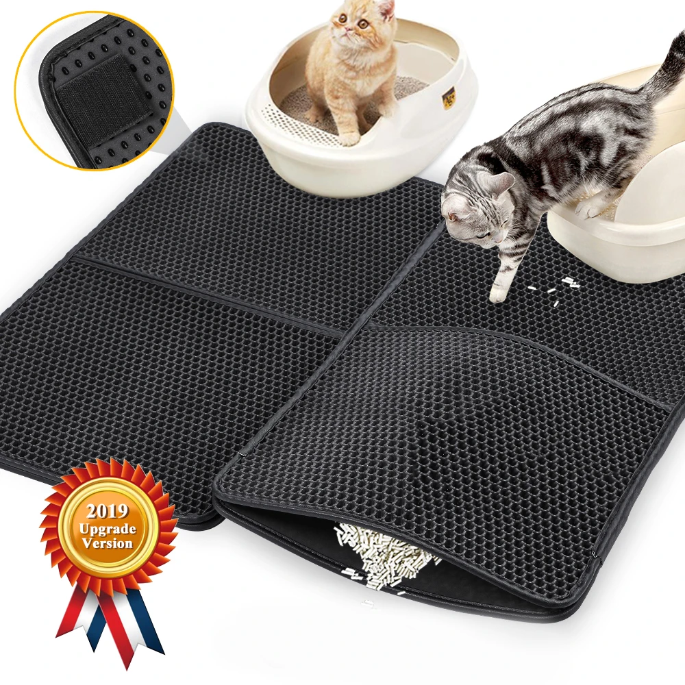 

Waterproof Pet Cat Litter Mat Double Layer Litter Cat Pads Trapping Pet Litter Box Mat Pet Products Bed For Cats House Clean #T