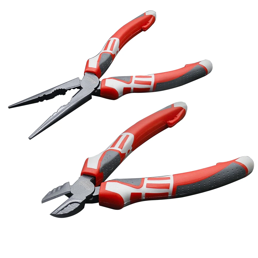 ELECALL 2pcs Cable Wire cutter pliers 7" CRV for iron copper wires