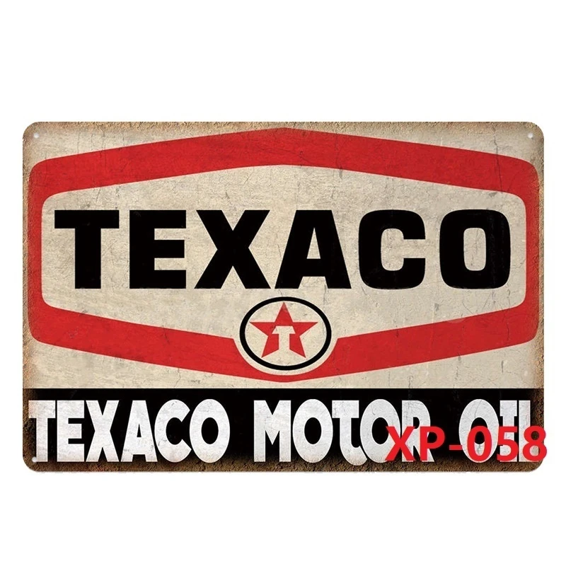 Красный TEXACO знаки винтажный металлический постер 20x30 см табличка для Wall Art бар Кофе адвокатского сословия дома украшение для стен дома, паба Ретро Художественная плакат - Цвет: Красный