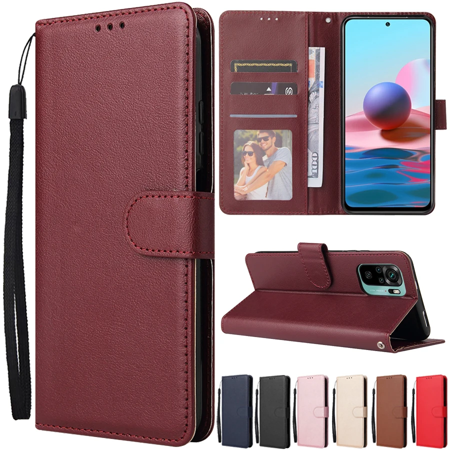 Funda de cuero Flip cartera caso para Xiaomi Redmi Nota 10/10S/10Pro/10Pro Max Nota 9/9/T/9 Pro/8/7 Pro 8 8A 9A 9C Xiaomi Poco X3 cubierta