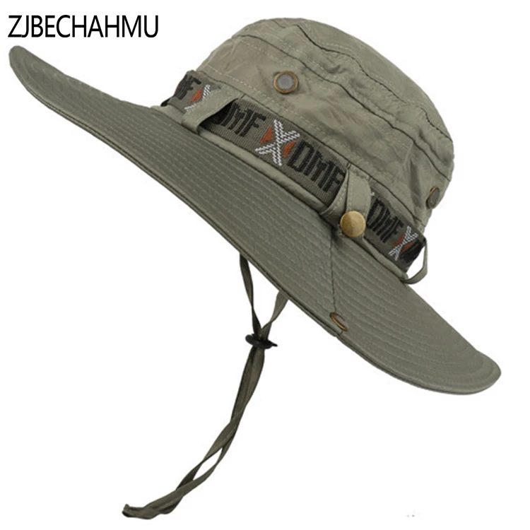 

Waterproof Bucket Hat Summer Men Women Boonie Hat Outdoor UV Protection Wide Brim Panama Safari Hunting Hiking Fishing Sun Hat