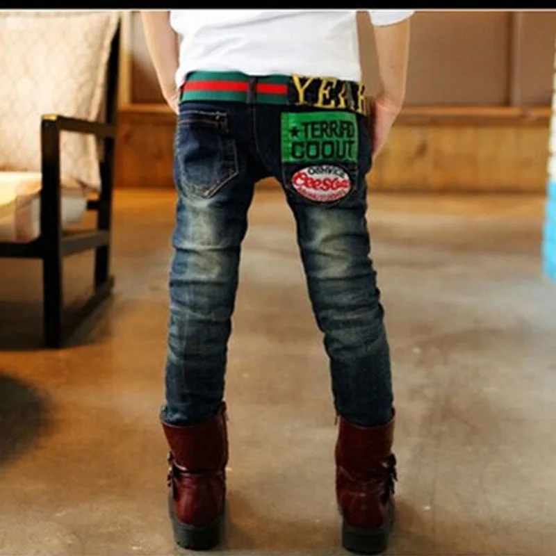 Г. Весна-Осень-зима, стиль, детская одежда, джинсовые брюки для мальчиков детские брюки тонкие модели, корейский стиль, модная одежда