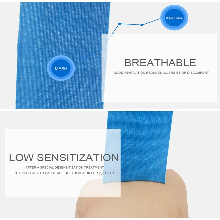 Хлопковая кинезиологическая лента эластичная клейкая повязка для мышц физиотерапия лечение травм