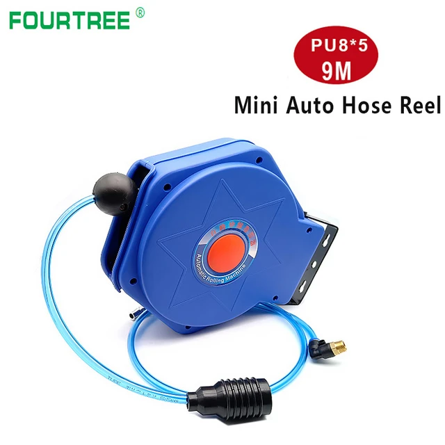 9m Automotive Air Hose Reel Pneumatic Pu Tube Od 8mm Id 5mm Retractable  Telescopic Drum High Quality - Pneumatic Parts - AliExpress