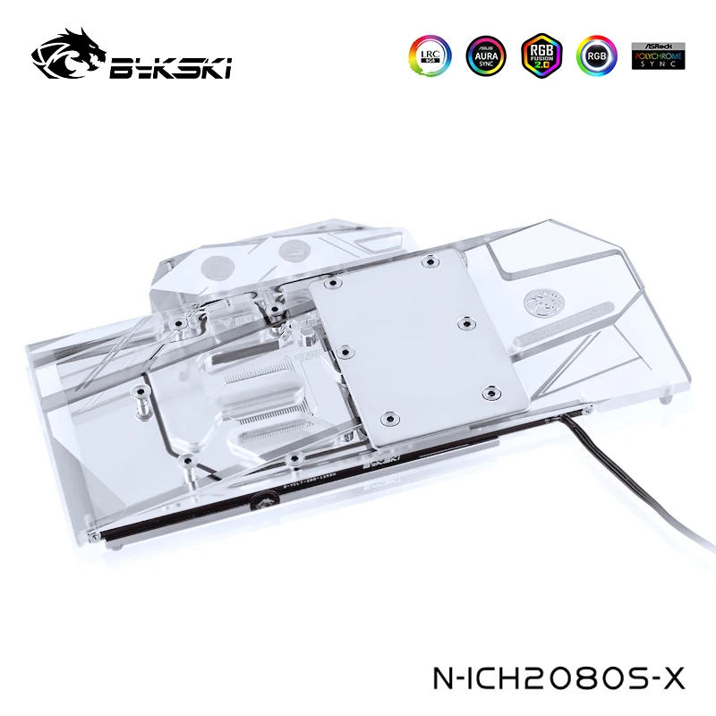 Водоблок Bykski для графического процессора Inno 3D Geforce RTX2080 Super 2070 Super. Гидроохладитель
