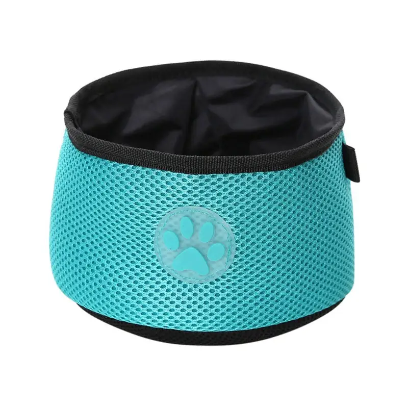 Outdoor Waterproof Collapsible Pet Dog Bowl Food Container For Water Pet Food Bag For Traveling Hiking Camping - Цвет: Светло-зеленый