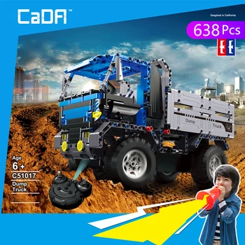 

Hot technics city Engineering building block 2.4Ghz technic series rc lepining dump truck building block Bricks Toy for gifts
