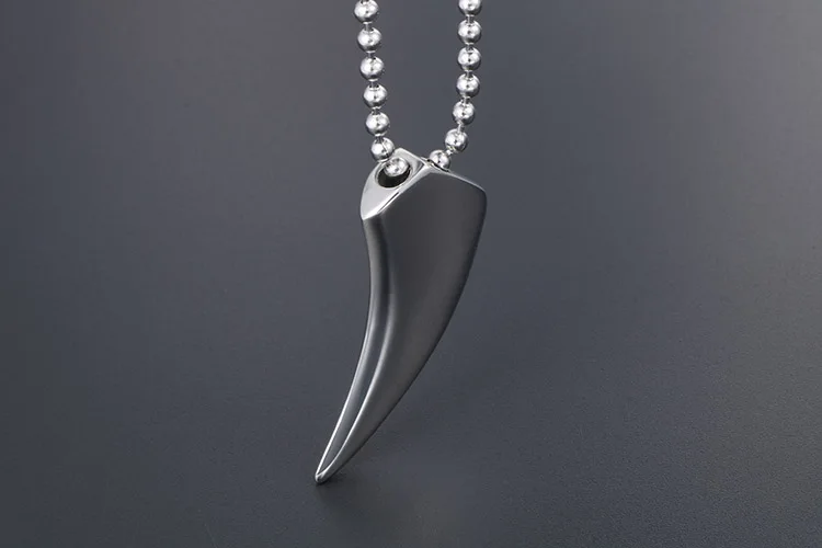 个性狼牙钛钢男士项链时尚潮人女钛钢吊坠 (7)