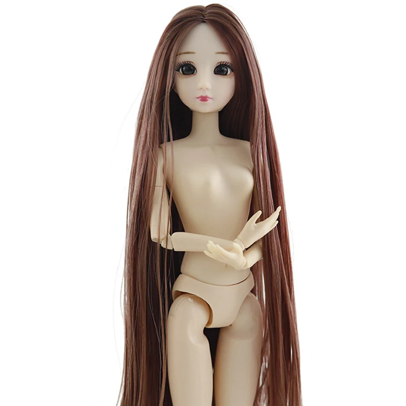 As picture 20 подвижные суставы, кукла обнаженного тела, 1/6, 30 см, BJD куклы с 3D глазами, сделай сам, длинная кукла с прямыми волосами для девочек, игрушки - Цвет: As picture