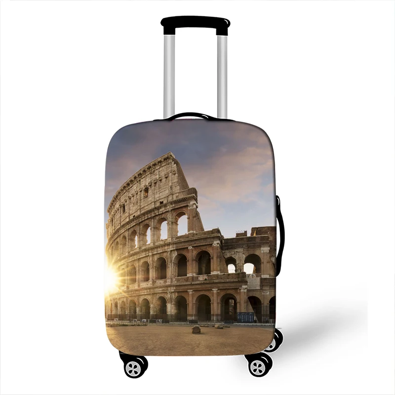 Torre di Pisa/чехол для багажа Колизей для путешествий, эластичный чехол, Защитные Чехлы, защита от пыли, чехол для багажа на колесиках - Цвет: pxtfengjing05