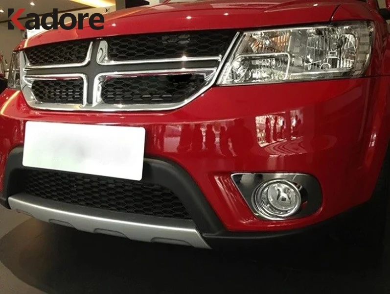 Для Dodge Journey 2013 2014 ABS хромированный передний противотуманный светильник накладка