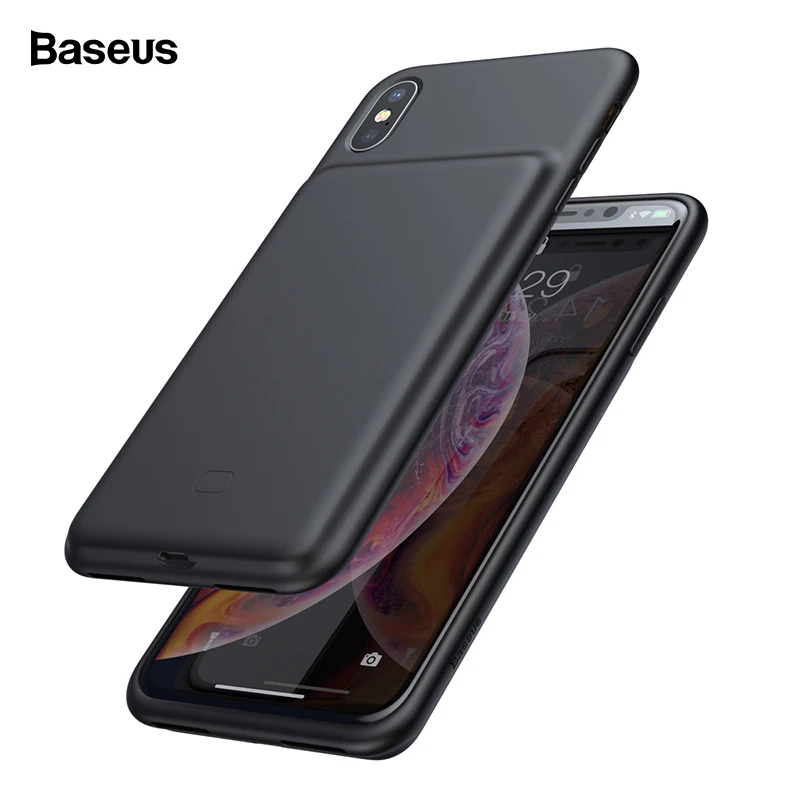 Чехол для зарядного устройства Baseus для iPhone Xs Max Xr X power bank чехол для зарядки для iPhone Xsmax power Bank Внешний чехол для зарядного устройства