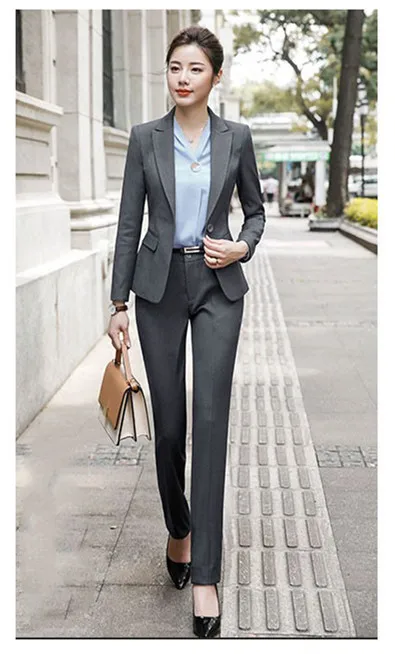 Fashion Women Pant Suits Office Lady Work Uniforms Business Formal Pants Blazer  Set Casual Trousers Jacket Suit Female Clothes - AliExpress