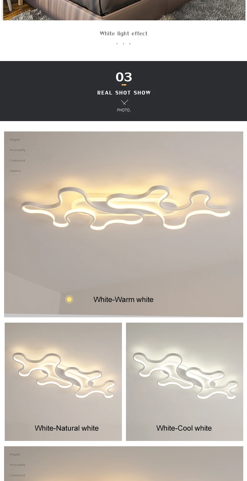 Креативная современная светодиодная потолочная люстра для гостиной, спальни, кабинета, домашнего освещения, белая/черная люстра, светильники AC90-260V