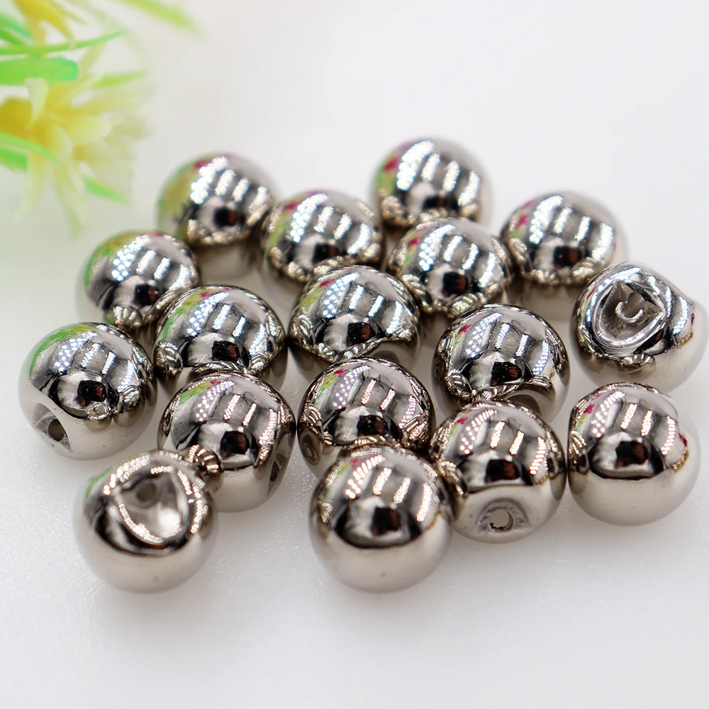 8mm 10mm Metal Gold Silver Round Ball Buttons for Sewing Fashion Spring Autumn Clothing Accessories Supplies 3