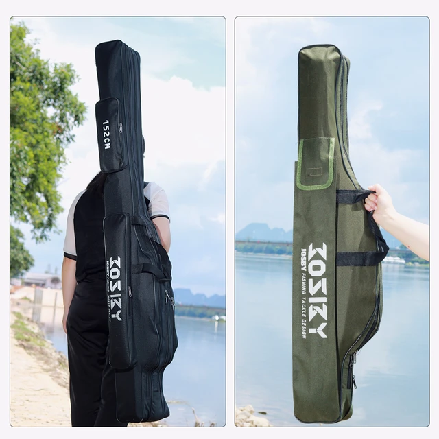 Canvas Foldable Fishing Rod Case Double-layer Fishing Rod Carrier Fishing  Pole Reel Tools Travel Case Outdoor Fishing Tackle - AliExpress