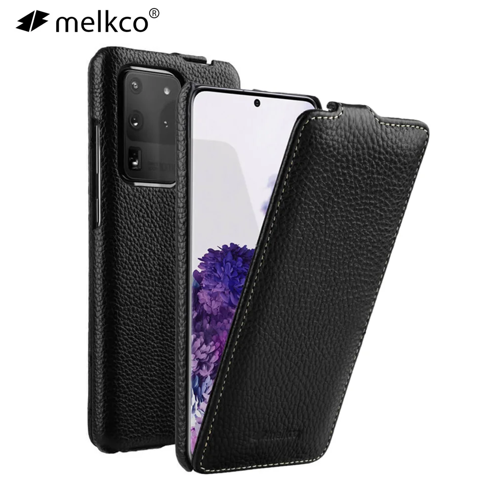 Melkco Genuine Leather Flip Case for Samsung Galaxy S20 Ultra S20 S10 S9 Note20 Ultra 10 Plus Cow Business Phone Bag Cases Cover