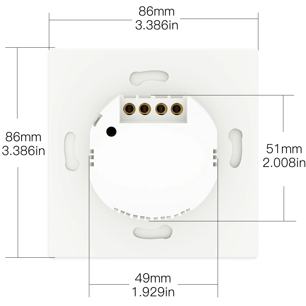 Alexa et Google Home Noir 1 Gang MoesGo Interrupteur mural intelligent RF433 avec fonction Wifi Aucun fil neutre n/écessaire,1 voie Interrupteur intelligent compatible avec Smart Life//Tuya App