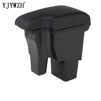 

Center Centre Console Storage Box For Hyundai Accent RB Solaris armrest box 2011-2016 Double layer ashtray USB Charging Car Acce