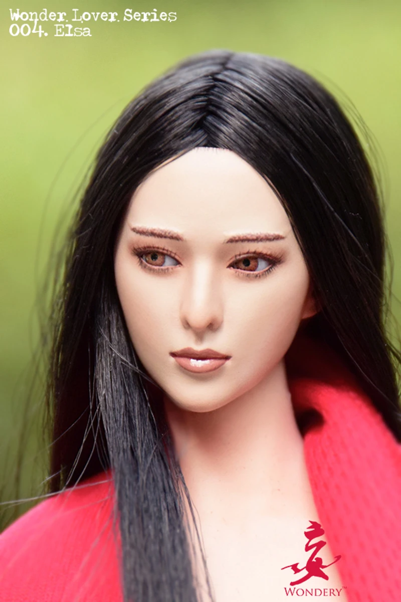 1/6 Звездный веер Bingbing азиатской красоты головная игра модель WLS004. Голова Эльзы Лепка с подвижными глазами для 12 "фигуры тела